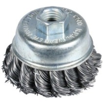 Szczotka doczołowa splatana stożek ocynkowana BASAL