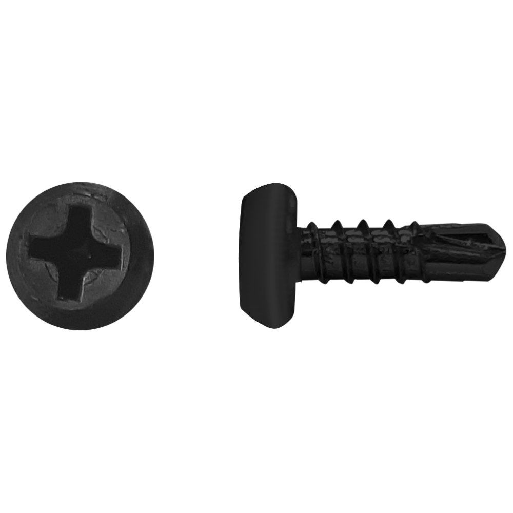 Blachowkręt samowiercący z łbem walcowym płaskim fosfatowany