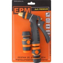 Zestaw ze zraszaczem pistoletowym metalowym SOFT PREMIUM