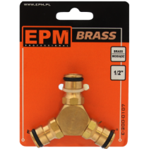 Łącznik trójnik mosiężny BRASS