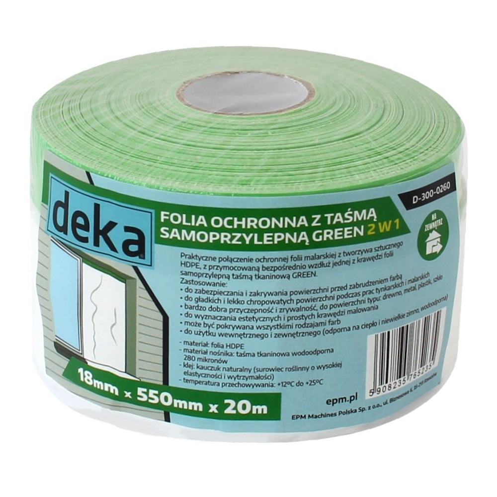 Folia ochronna z taśmą samoprzylepną GREEN 2w1