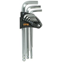 Komplet kluczy imbusowych z kulką PROFESSIONAL 9 szt.