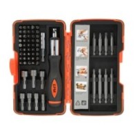 Zestaw końcówek do wkręcania + wkrętak z grzechotką 62szt