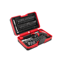 Zestaw bitów i nasadek 53 szt. w kasecie RED LINE